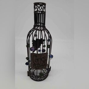 WINE BOTTLE CORK Keeper Metal Cage CONTAINER Holder Decorative Storage